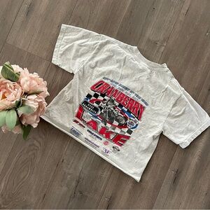 Cranberry Lake Dirt Bike Light heather Grey Upcycled Cropped Top